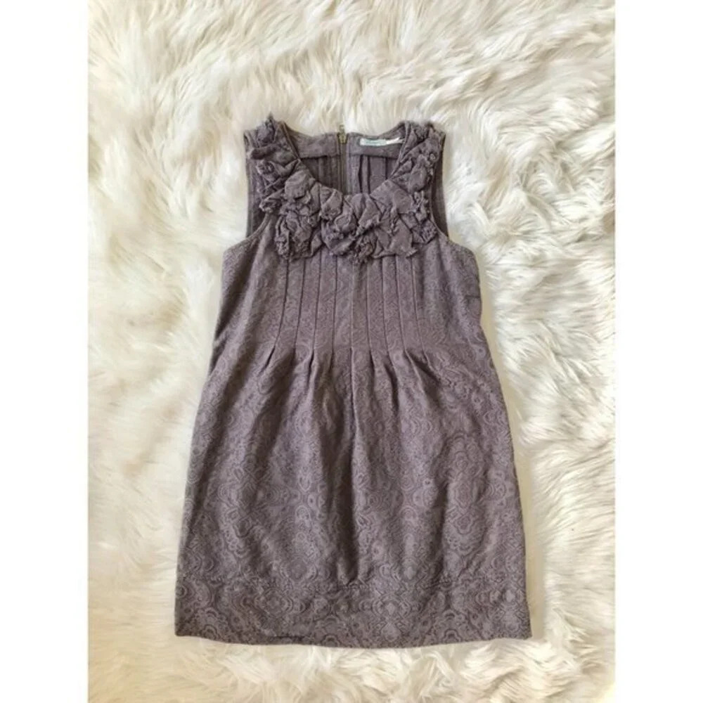 Kimchi Blue Gray Floral Brocade Sheath Dress XS